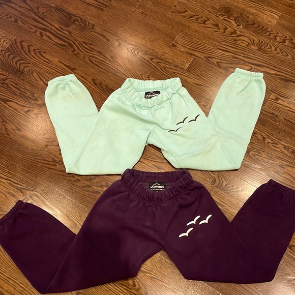 2 lazy pants dark purple and turquoise - Picture 1 of 6
